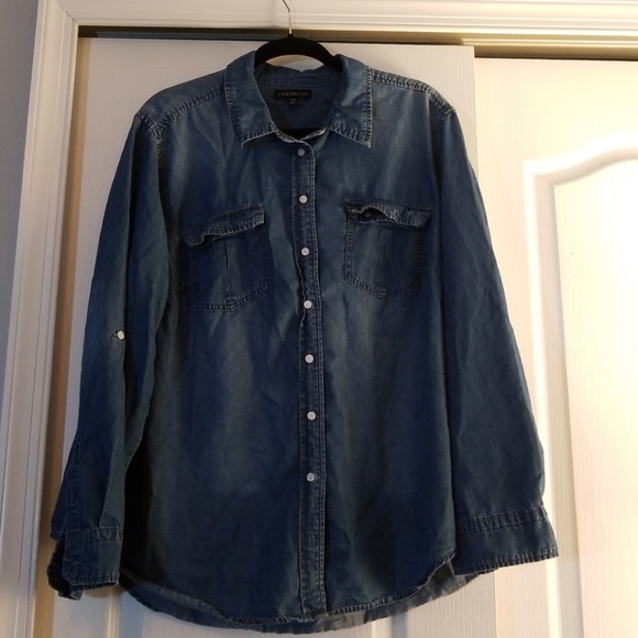 Lane Bryant Tops - Lane Bryant Denim Shirt